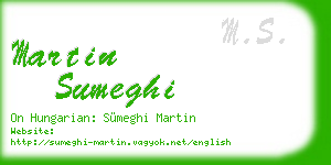 martin sumeghi business card